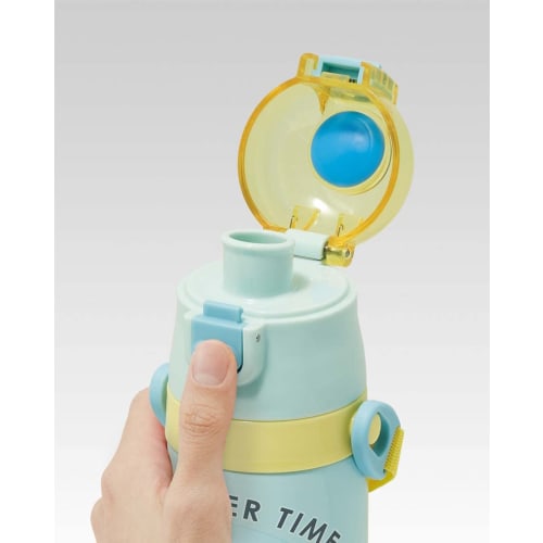 Skater Children's Water Bottle, 2-Way, 420ml (Direct Drinking) or 350ml (Cup Drinking), Minion Design 23, for Boys and Girls, Small Capacity, Stainles