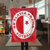 SK Slavia Praha, Coperta in Flanella con Fantasia, Alta Qualità, Confortevole per Tutte le Stagioni, Arredamento per la Casa, Calore e Comfort, Perfetta per Regali.