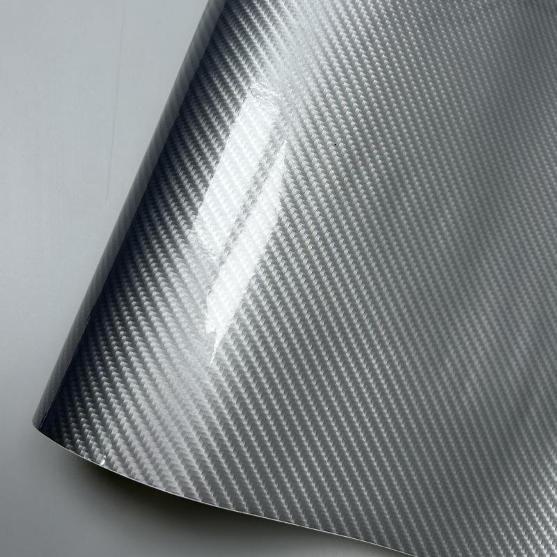 

High Glossy Silver 6D Car Sticker Carbon Fiber Vinyl Auto Stickers for Car Film Cover Accessories for Vehicles Wrapping Foil 20CMX152CM серебряный