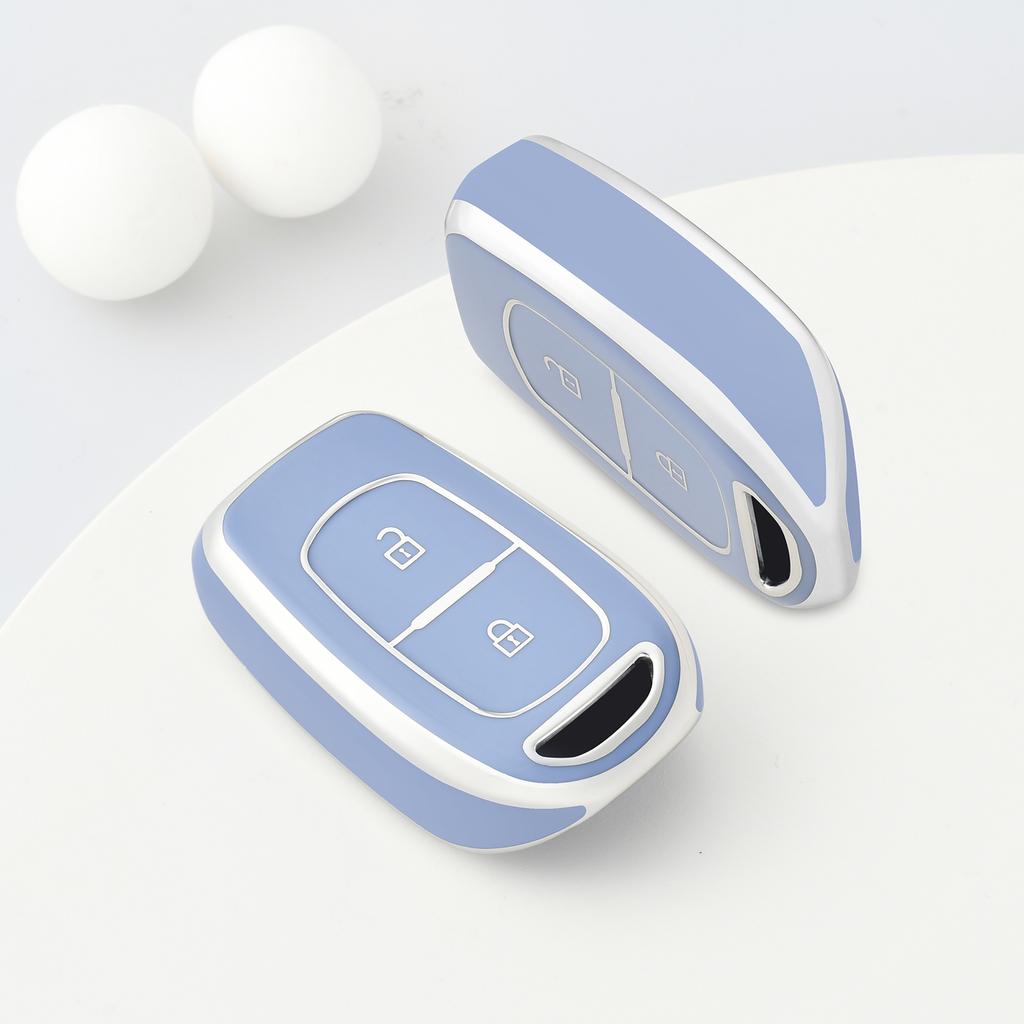 2 Button TPU Car Key Case Cover Shell Fob For Renault Kwid Traffic Symbol Dacia Sandero Logan Duster Car Supplies Car Key Bag