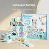 Dinosaur Wooden Domino Set For Toddlers Educational Cognitive Fine Motor Skills Development Toy