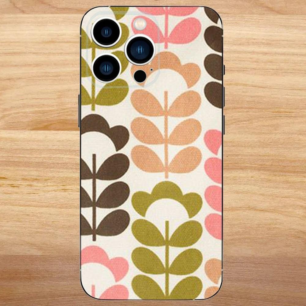 

Multi Stem Orla K-Kiely Folio Phone Case For iPhone 16,15,14,13,12,11,Mini,Pro,SE,MAX White Matte Shockproof Cover iPhone16e