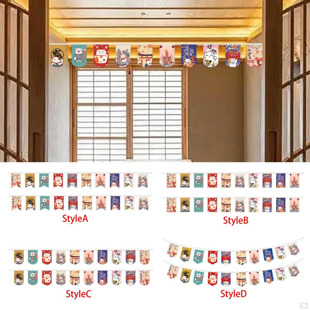 20 8x12 Polyester Bunting Banner Flags 26 Izakaya Garden Sushi