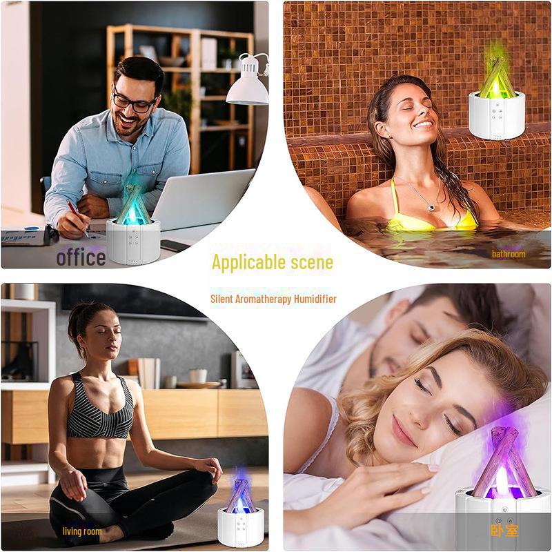 Colorful Flame Aromatherapy USB Humidifier for Home & Hotel