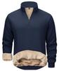 [TACVASEN] Men's Casual Long-Sleeve T-Shirt Pullover Sports Inner Top Long Sleeve Stylish Stretch Plus Size Mountain Climbing Navy M