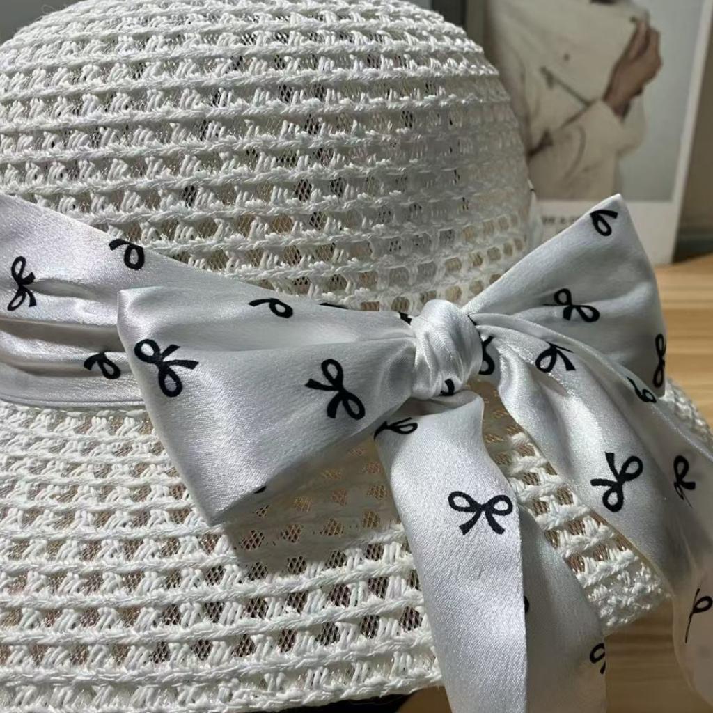 Summer New Sun Hat Women's Beach Vacation Straw Hat Face Small Top Hat Fashion High-end Straw Hat