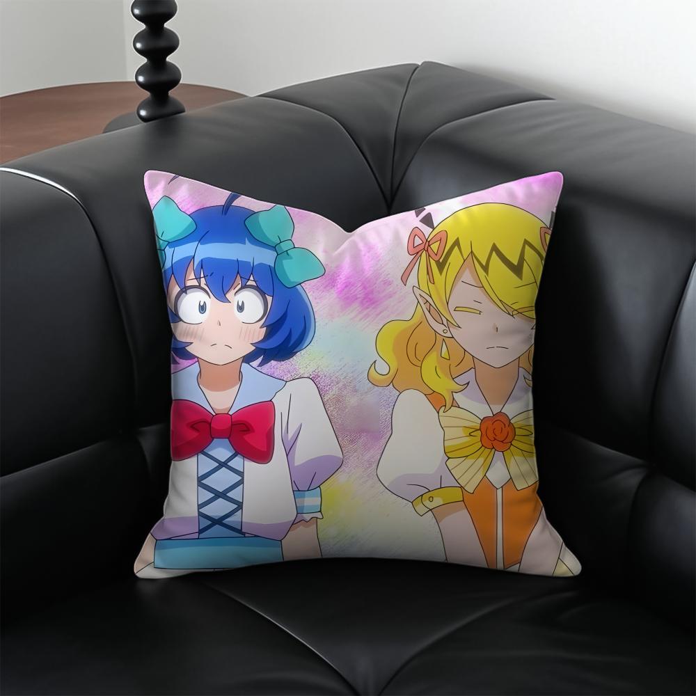 Anime Willkommen in der Dämonenschule Irumakun Kissenbezug Kissenhülle Milbenschutz Unsichtbarer Reißverschluss seidiger Plüschkissen
