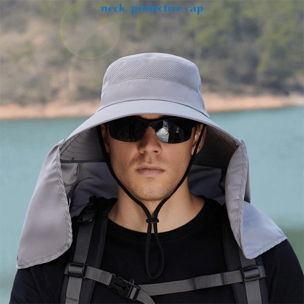 Neck Protection Women Visor Cap Cloth Summer Bucket Hat Foldable Fisherman Hat  Outdoor