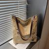 Large Capacity Canvas Bag Fashion Tote Bag Embroidered Commuter Bag Student Class Shoulder Tote Bag