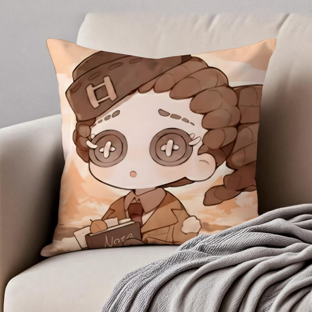 I-Identity V Memory Little Girl A-Alice Deross Cushion Cover Pillowcase Anti-Dustmite Invisible Zipper Short Plush Sofa Cushion