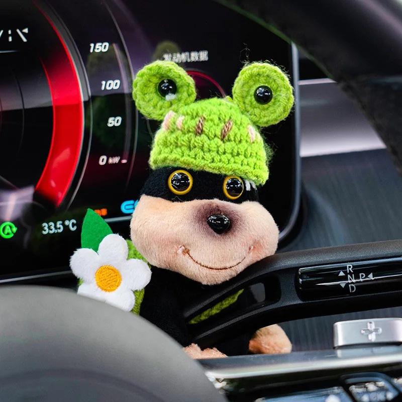 

New Car Decor Bee Dog Doll Cars Central Control Screen Display Ornaments Screen Decoration Car Interior DecorAccessories