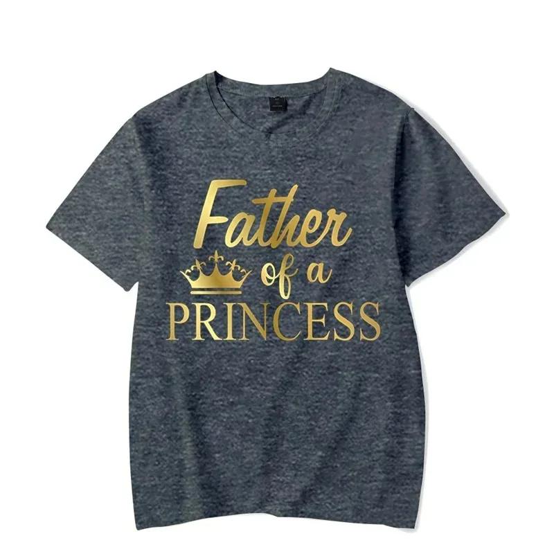 2024 Vater der Prinzessin Tochter des Königs Print T-Shirt Schönes Papa und ich Outfit Familie passende Outfits Papa Baby Mädchen Sommer