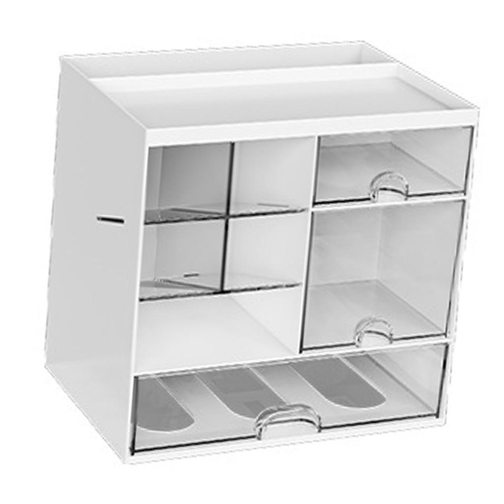 Organizzatore per Skincare Multifunzionale Custodia Espositore in Plastica per Skincare con Cassetti Scomparti Multipli per Tavolino da Toeletta