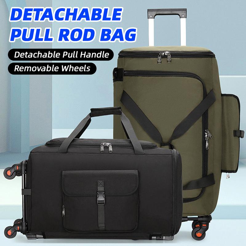 Large-capacity Detachable Trolley Case, Packing Equipment, Folding Luggage Bag, Travel Bag, Lightweight Wheel Bag, Cross-border Large Backpack