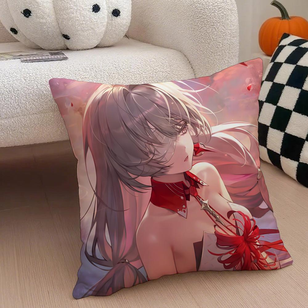 Wuthering Waves pPhrolova Game Cushion Cover Throw Pillow Cover Hidden Button Durable Polyester Chair Cushion