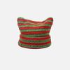 Japanese Streetwear Harajuku Beanie Hat Little Devil Striped Knitted Hat ForWomen Girls Autumn Winter Cute Cat Ears Cap