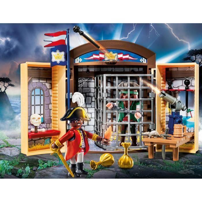 PLAYMOBIL - 70506 - Hrací krabice Pirátské dobrodružství - Obsahuje 2 figurky, 1 dělo a příslušenství