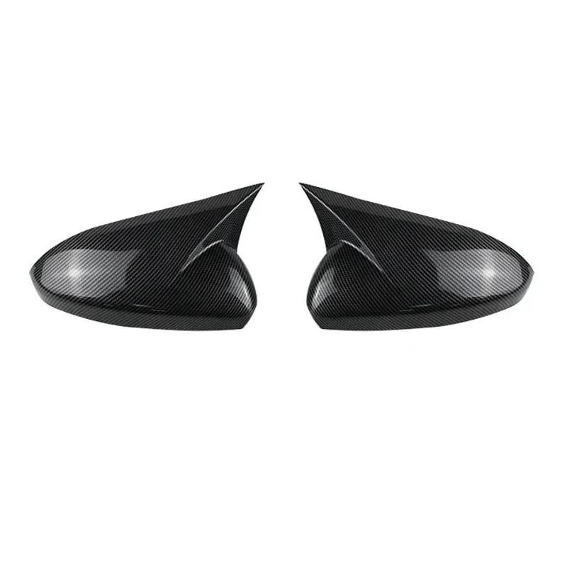 For Chevrolet Cruze 2009-2014 Car Rearview Side Mirror Cover Cap Trim Carbon Fiber Glossy Black Style