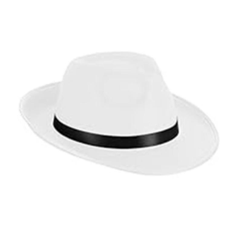 Modny Kapelusz Trilby z Kopułą i Zwijanymi Brzegami Kapelusz Panama Unisex Kostium do Odgrywania Ról Kapelusze Fedora