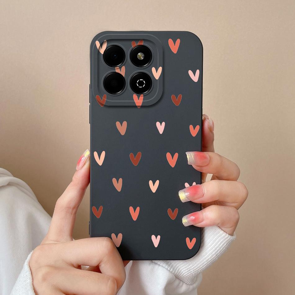 Fashion Cover For Honor X6B Case Soft Liquid Silicone Camera Protection Anti Drop Candy Phone Back Cover Model JDY-LX1 LX2 Funda