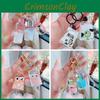 Floating Pig In Milk Acrylic Keychain With Bell Cute Cartoon Design For Travel Souvenirs