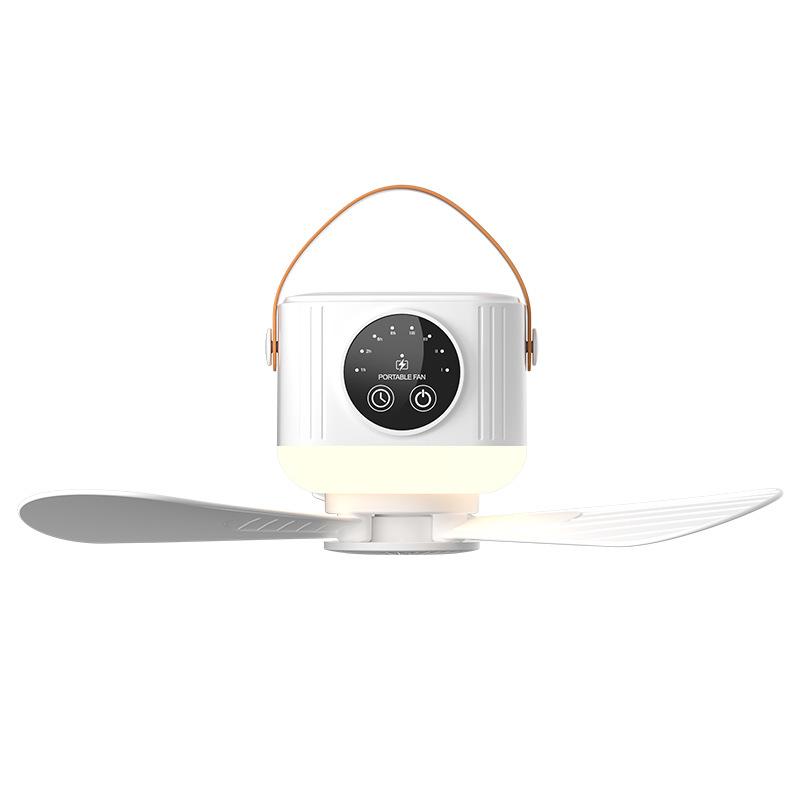 2025 New Multi-function Remote Control Ceiling Fan Lamp Strong Wind Power 8000mAh Large Capacity Battery Outdoor Portable Fan