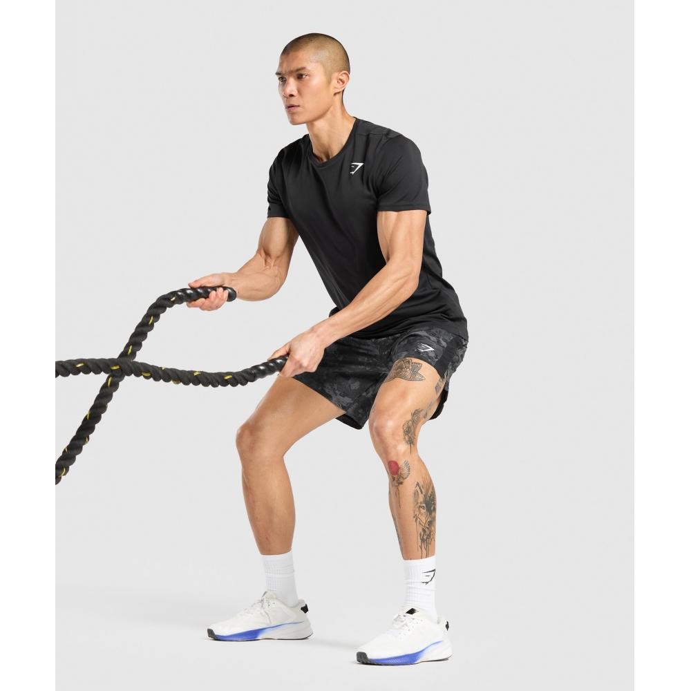 Gymshark Sport  7  Shorts Graphite Grey Black A1b3l Gc9v