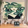 Medusa Snake Greek Mythology Digital Printing Polyester Wall Tapestry Suitable for Use Living Rooms Bedrooms Offices Bars Party