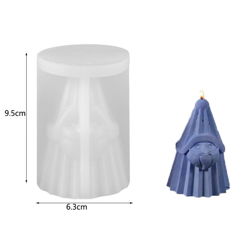 DIY Creative Santa Claus Silicone Mold Handmade Aroma Candle Plaster Resin Molds Christmas Decoration Candle Making