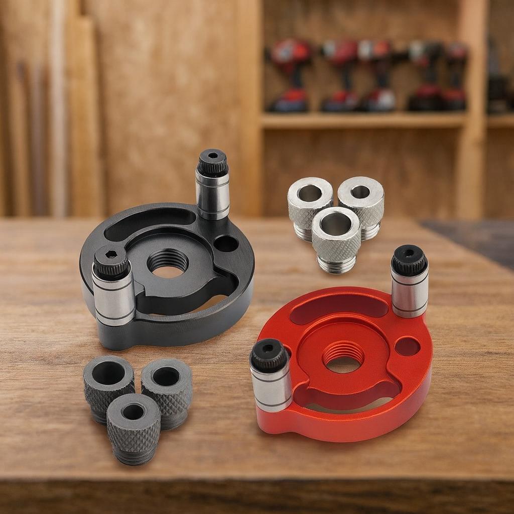 Self Center Dowel Jig, Adjustable Drill Guide for Straight Holes, Woodworking Joint Locator Tool for DIY Furniture Assembly