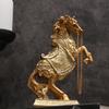 2026 Year Of Horse Wealth Resin Horse Statue Golden Ornaments For Home & Office Desktop Decor Photography Props
