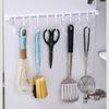 Hanging Hooks Behind The Cabinet Door A Row Of Sliding Tracks No Drilling, Adhesive Rods Spoons Shovels Kitchenware Storage Racks YLE578