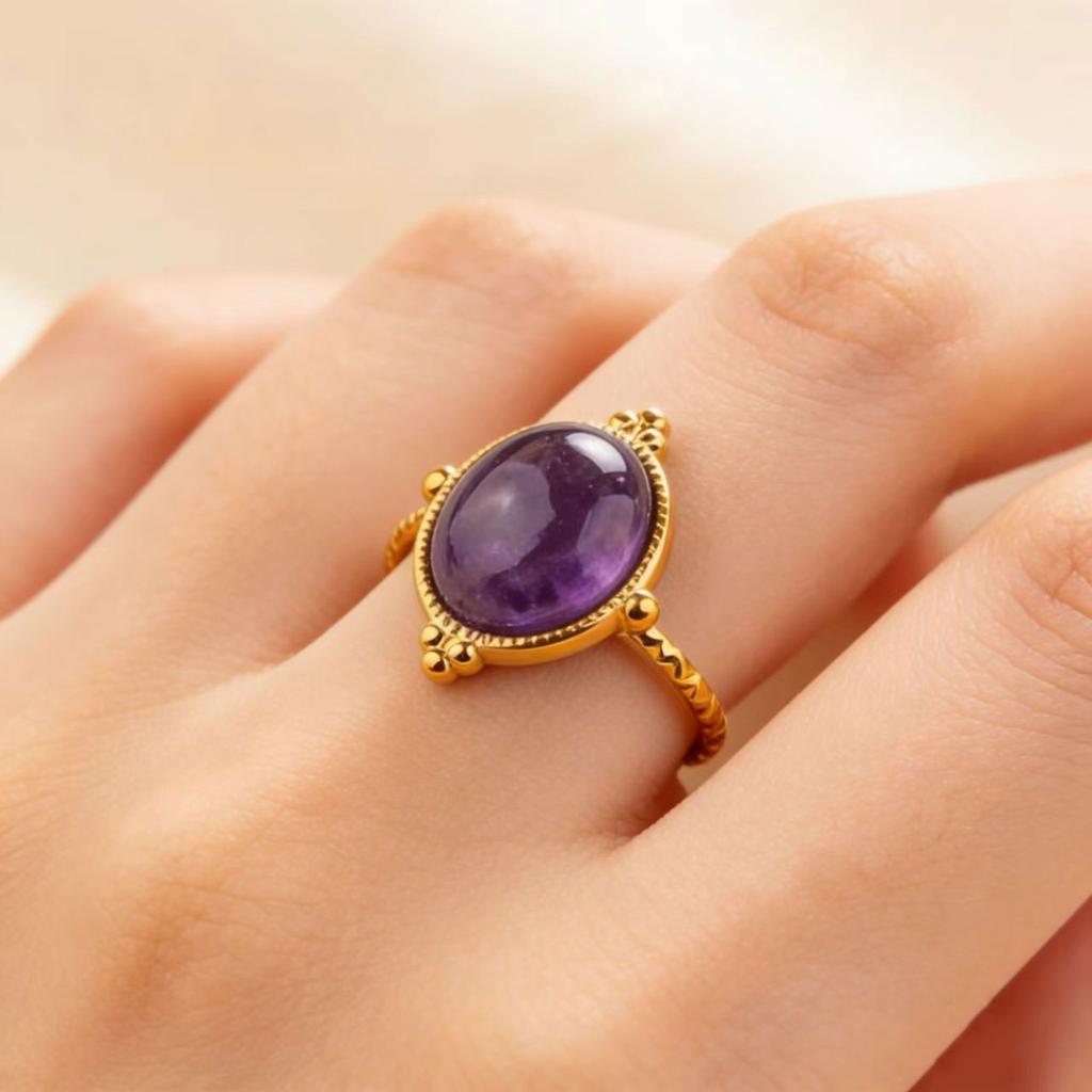 1pc Opening Adjustable Oval Geometry Fashion Ring For Men Women Decorate Fingers Jewelry Stainless Steel Rings