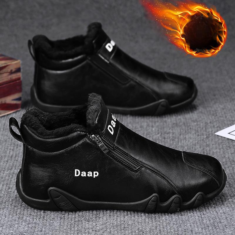 Men's Spring New High Top Men's Cotton Shoes Trendy Brand Work Clothes Trendy and Versatile Outdoor Shoes