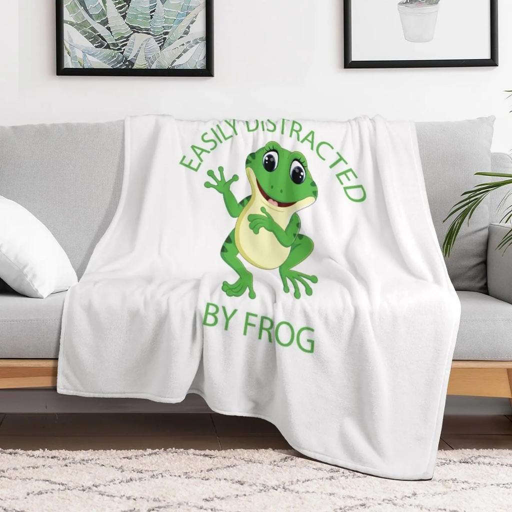 Leicht ablenkbar durch Frosch-Kuscheldecke Elegante Warme Kuscheldecke für Hotel Zuhause