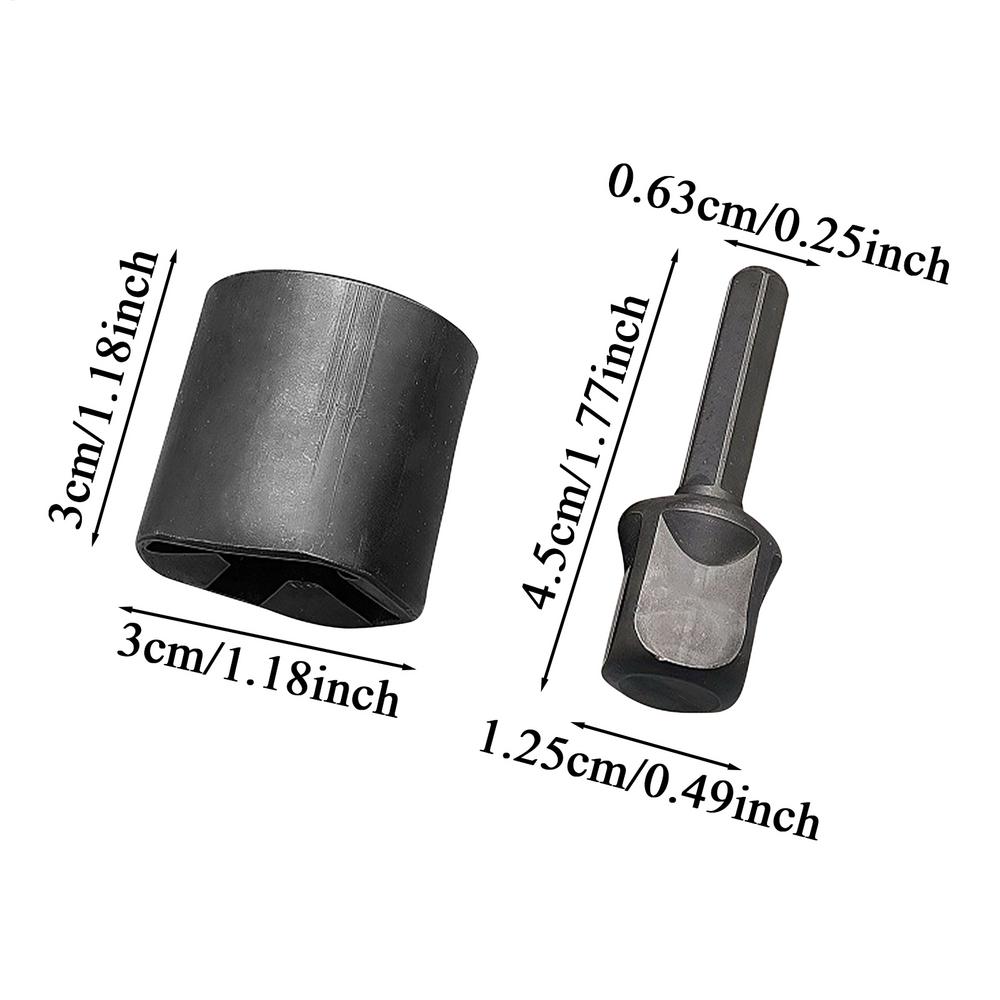 car Special socket jack Scissor Jack Adapter Rv Stabilizer Jack Drill Adapter Rust-Resistant Converter Tool Change Attachment чёрный