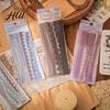 PET Transparent Sticker Lace Scrapbook Stickers, Decorative Stickers for Journal, Hollow Texture Card Making, Planner, Notebook, Photo, Album,