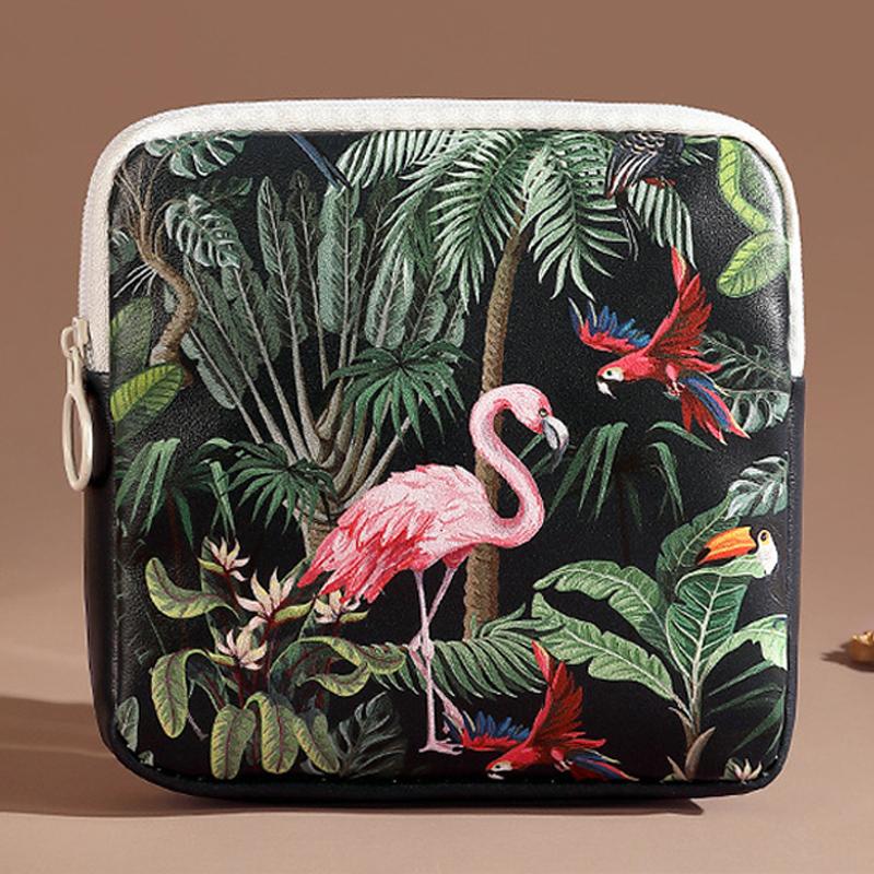 Creative PVC Sanitary Pads Bag Large Capacity Multipurpose Cosmetic Bag Portable Coin Purse Fashion Earphone Small Storage Bag