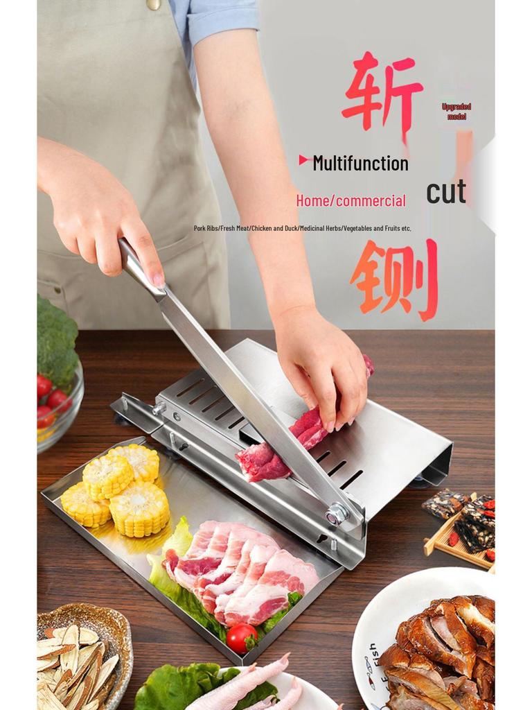 KT German Guillotine Bone Cutter: Household & Commercial Use for Chopping Bones, Pig Trotters, Meat, and Chicken