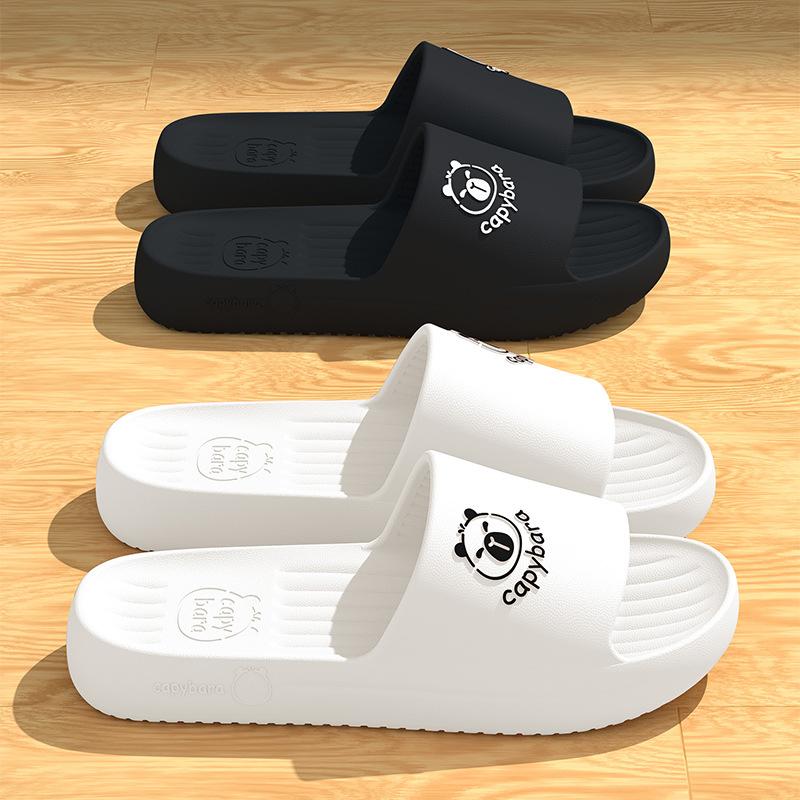 

Cool slippers thick bottom home men s summer women s bathroom non-slip non-smelly feet home interior 44-45 [Suitable for usual 43-44 wear] сірий колір