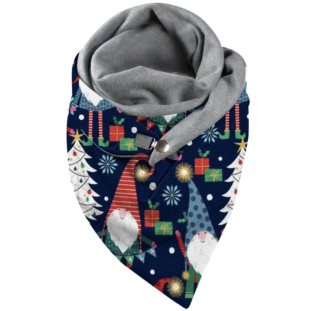 Women Christmas Printing Scarf Fashion Multi-Purpose Shawl Scarf
