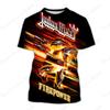 Koszulka Rockowa Zespołu Heavy Metal Judas Priest Koszulka Z Nadrukiem 3D Męska Damska Modne Koszulki Dziecięce Koszulki z Krótkim Rękawem T-shirty Odzież Męska