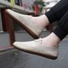 Spring and Summer New Driving Fashionable Shoes Lazy Fly Woven Mesh Casual Shoes Men's Genuine Leather Shoes