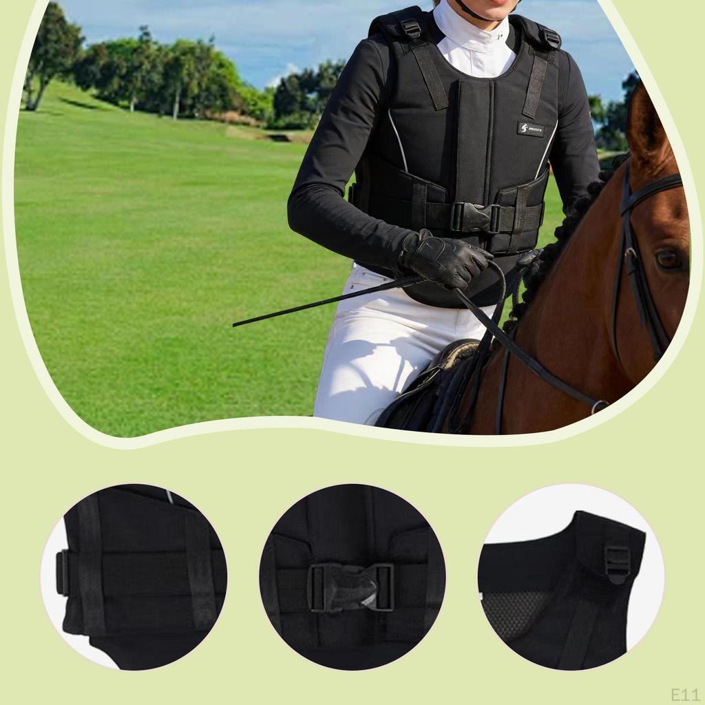 Riding Vest for Teenagers And Adults, Padded with Extended, Shock-absorbing Padding,