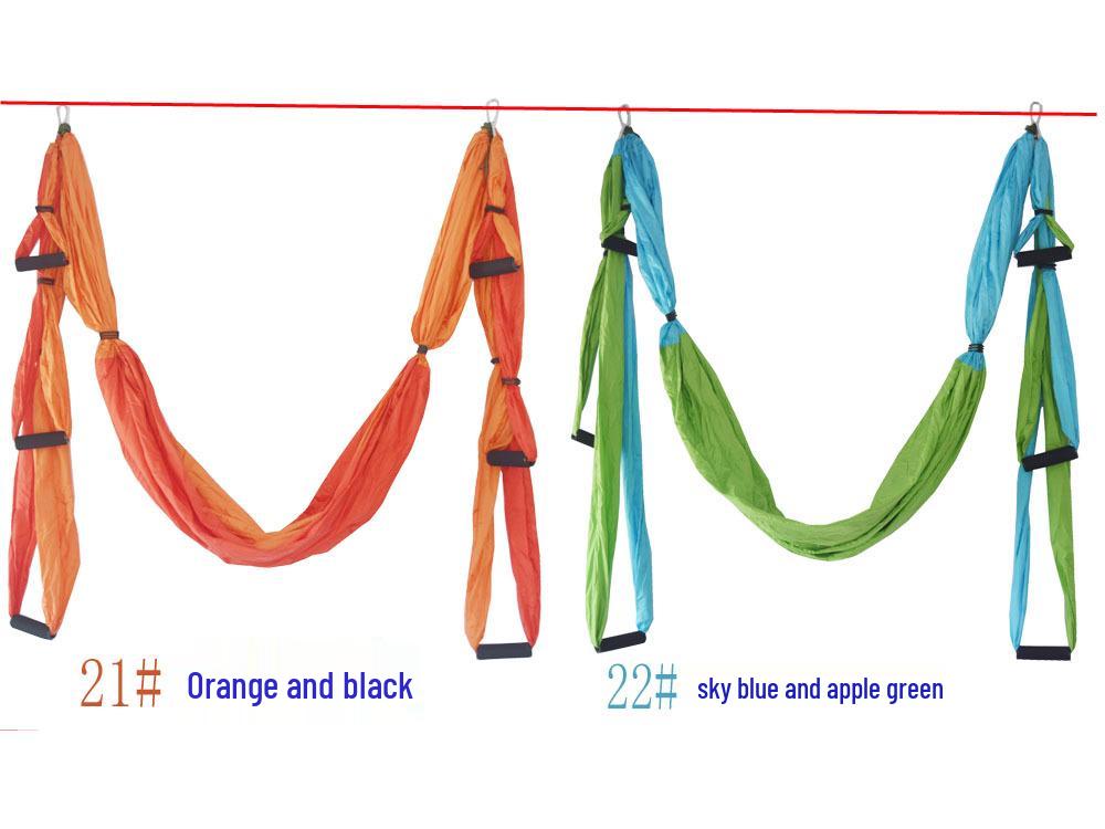 Aerial Yoga Hammock & Extension Strap for Fitness and Stretching.