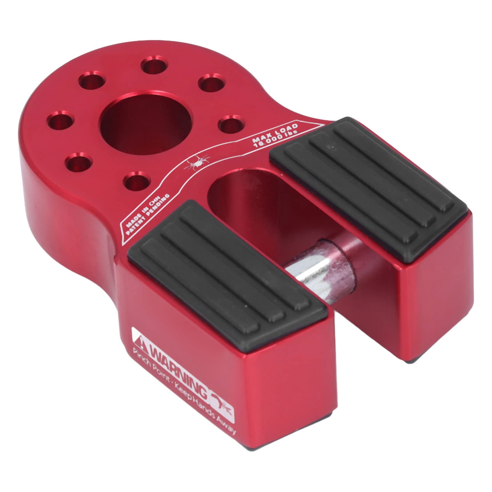 

Flat Winch Shackle Mount with 16000 lb Load Capacity with Rubber Protection Aluminum Alloy (Red) красный