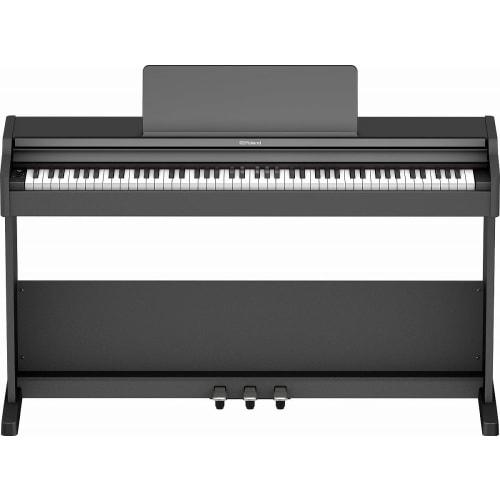 Roland RP107-BK Digital Piano, Entry Level, Beginner, Lesson, Compact, Simple, Black, Bluetooth, Chair and Pedal Included