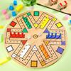 Fast Track Board Game Wooden 3-6 Players Board Game Set with 24 Board Game Pieces and 2 Dice, Fast Track Game Night for Adult Teens Family Game