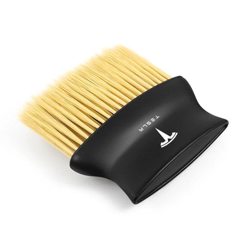 

Car Sticker Tesla Soft Bristle Car Air Conditioner Cleaning Brush Car Wash Dust Cleaner For Tesla Model 3 / Y 2022 2021 Center C жовтий