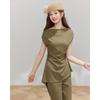 IEF Summer Elegant Waist-Cinching Top & Wide-Leg Pants Set